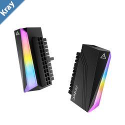 Antec 24PIN 90 degrees ARGB Adapter Easy Routing Bright RGB Rainbow effect Black