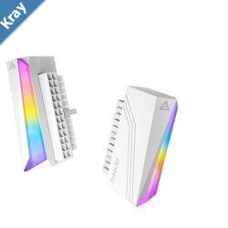 Antec 24PIN 90 degrees ARGB Adapter Easy Routing Bright RGB Rainbow effect White