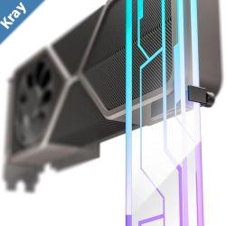 Antec RGB GPU Support Bracket Graphics Card Holder Addressable RGB 5V 3PIN RGB Connector. Tempered Glass Black