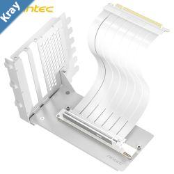 Antec ATRCVBBK200PCIE5 RTX50 PCIE 5.0 Riser Cable Vertical Bracket Kit  White 200mm 64GBs 32GTs supports RTX 5090RX 9070 XT 1Y warranty