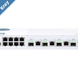 QNAP QSWM4084C Entrylevel 10GbE Layer 2 Web 12 ports Managed Switch for SMB Network Deployment