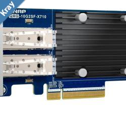 QNA PQXG10G2SFX710 Dualport SFP 10GbE network expansion card lowprofile form factor PCIe Gen3 x8  3 Years Warranty