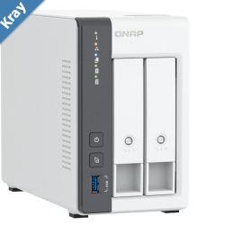 QNAP TS216G 2Bay NAS Storage System 2.5GbE QuadCore 2.0GHz 4GB RAM HotSwappable AIPowered RAID Support USB OneTouch Backup
