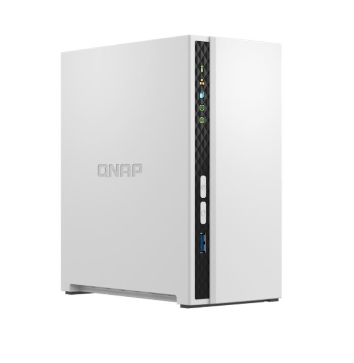 QNAP TS233 2 Bay NAS ARM 4core CortexA55 2.0GHz processor 2GB Hotswappable 1xGbE WOL 2xUSB2.0 1xUSB3.2 FAN 2 year warranty