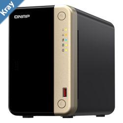 QNAP TS2648G 2 Bay desktop NAS 8 GB DDR4 onboard not expandable 2 x 3.52.5 SATA 6Gbs drive bays 2 x M.2 2280 PCIe Gen 3 x1 slots 2 x 2.5GbE