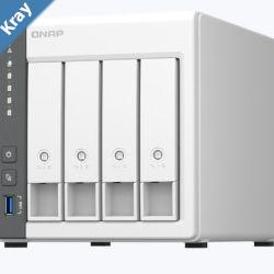 QNAP TS4334G 4 Bay NAS 64bit ARM 4core CortexA55 2.0GHz 4GB On Board MaliG52 GPU 2.5G Ethernet WOL 2USB2 1USB3.2 Gen1