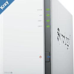 Synology DiskStation DS223J 2Bay 3.5 SATA HDD 2.5 SATA SSD  4core 1.7 GHz   1 GB DDR4 nonECC  2year hardware warranty extendable to 4 years