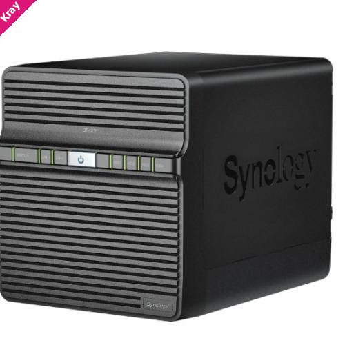 Synology DiskStation DS423 4-Bay 3.5' Diskless 2xGbE NAS, Realtek RTD1619B 4-core (4-thread) 1.7 GHz, 2GB RAM, 3 x USB3.2 - 2 Yr Wty