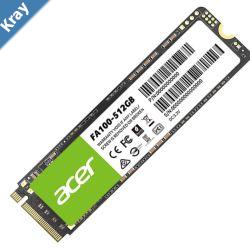 ACER FA100512GB M.2 NVMe PCIe Gen 34 Read speed 3300 MB sWrite Speed 2200MBs BL.9BWWA.119 5 Year Warranty ACER FA100512GB M.2 NVMe PCIe Gen 34 Read speed 3300 MB sWrite Speed 2200MBs BL.9BWWA.119 5 Year Warranty