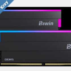 BIWIN DDR5 Memory DW100 RGB 6000mhz 32kits 16GB2 CL36 Black Black Opal Gaming BXL53260DW1D36DB