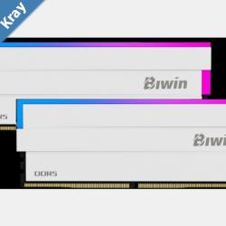 BIWIN DDR5 Memory DW100 RGB 6000mhz 32kits 16GB2 CL36 White Black Opal Gaming BXL53260DW1D36DW