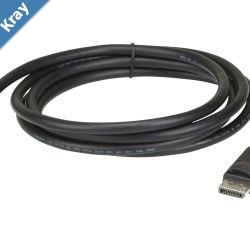 Aten 2m DisplayPort Cable supports up to 3840 x 2160  60Hz 28 AWG copper wire construction for highdefinition media connections