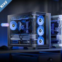 Antec C5 Curve ARGB ATX mATX Dual Chamber 4x Perfromance PWM ARGB fans 4mm TG USB TypeC 3.2 Gen 2 x 1 Mid Tower Black Case