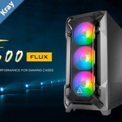 Antec DF600 FLUX ATX  5 x120mm Fans Included 3x ARGB  2x PWM  Fan Controller Tempered Glass Side 2x USB 3.0 High Airflow Thermal Gaming Case LS