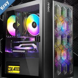 Antec NX200M RGB mATX ITX Case 3x RGB Fan. Large Mesh Front for excellent cooling Side Window Radiator 240mm. GPU 275mm