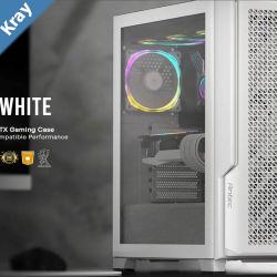 Antec P20C White ATX EATX ATX USBC Cable management  4x HDD or SSD  375mm GPU 170mm CPU  3x PWM white 12 CM Fan Tempered Glass  Case LS
