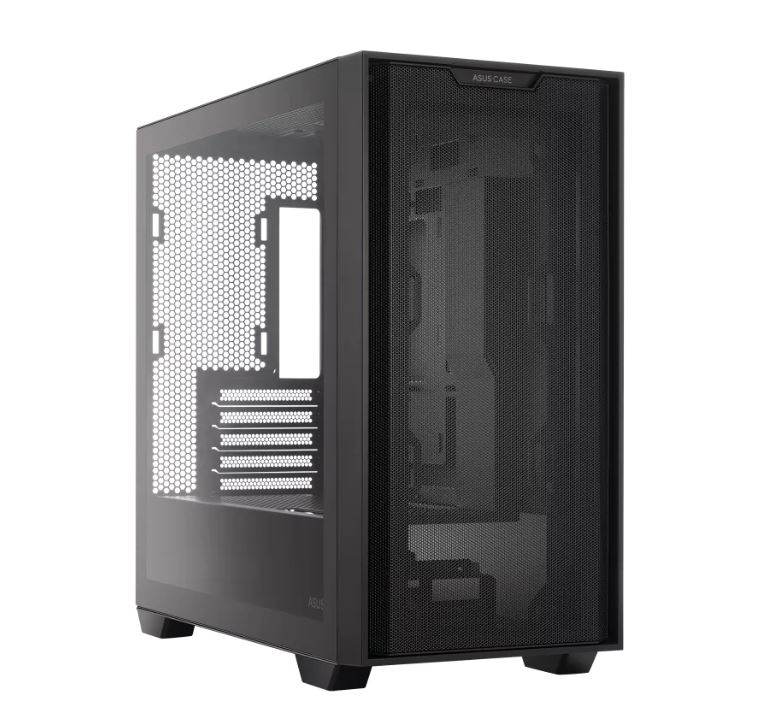 ASUS A21 MicroATX Black Case Mesh Front Panel Support 360mm Radiators Graphics Card up to 380mm CPU air cooler up to 165mm BTF