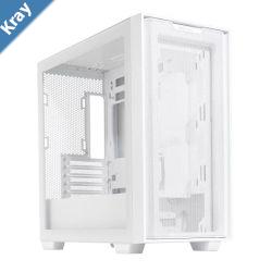 ASUS A21 MicroATX White Case Mesh Front Panel Support 360mm Radiators Graphics Card up to 380mm CPU air cooler up to 165mm BTF