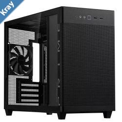 ASUS Prime AP201 Tempered Glass Black MicroATX Case Toolfree Side Panels ATX PSUs Up To 180mm 360mm Coolers Support Graphic Cards Up To 338mm