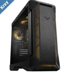 ASUS GT501 TUF Gaming Case Grey ATX Mid Tower Case With Handle Supports EATX Tempered Glass Panel 4 PreInstalled Fans 3x120mm RBG 1x140mm PWN