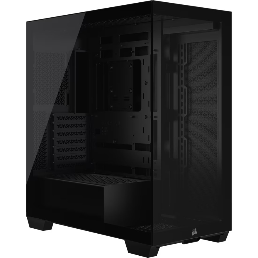 Corsair 3500X MidTower PC Case Black  506240460mm ATXEATX 425mm GPU 170mm CPU 360 rad sidetop TG panel USBC 74 slots 2 yr wty