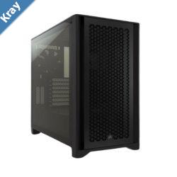 Corsair 4000X4000D4000D Airflow White Side panel with Clear Tempered Glass.