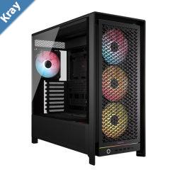 Corsair FRAME 5000D RS ARGB HighAirflow MidTower PC Case  Black ATX 450mm GPU 175mm CPU cooler 360mm rad 4x RS140 ARGB 1x USBC 3.2 Corsair FRAME 5000D RS ARGB HighAirflow MidTower PC Case  Black ATX 450mm GPU 175mm CPU cooler 360mm rad 4x RS140 ARGB 1x USBC 3.2