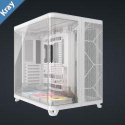 Corsair AIR 5400 RSR ARGB MidTower ATX Case  White TripleChamber 360mm Rad Support Glass Panels USBC ATXEATX 2x SSD 1x HDD Corsair AIR 5400 RSR ARGB MidTower ATX Case  White TripleChamber 360mm Rad Support Glass Panels USBC ATXEATX 2x SSD 1x HDD
