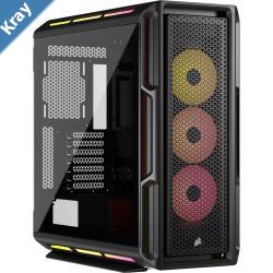 Corsair iCUE LINK 5000T LX RGB MidTower HighPerformance PC Case  Black ATX 450mm GPU 170mm CPUcooler 360mm rad 3x LX120 RGB 1x USBC 3.2 Gen2