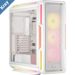 Corsair iCUE LINK 5000T LX RGB MidTower HighPerformance PC Case  White ATX 450mm GPU 170mm CPUcooler 360mm rad 3x LX120 RGB 1x USBC 3.2 Gen2