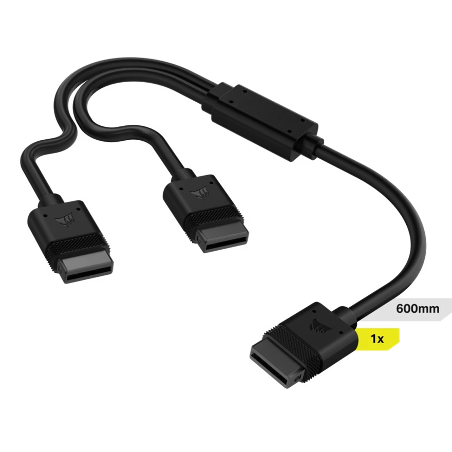 Corsair iCUE LINK Cable 1x 600mm YCable with Straight connectors Black
