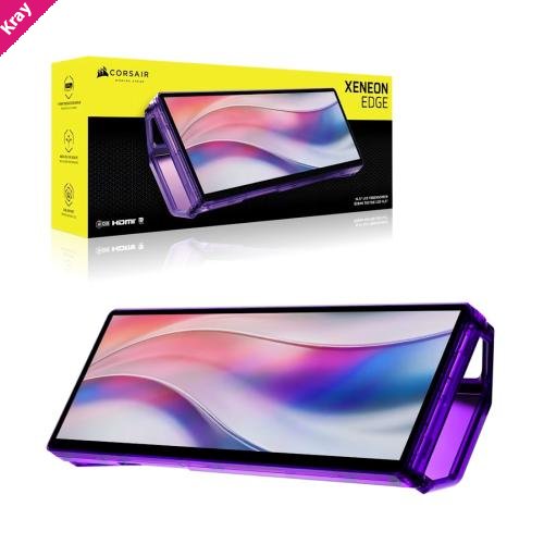 Corsair XENEON EDGE 14.5' LCD Touchscreen - Atomic Purple, 2560x720@60Hz, HDMI/USB-C, 5-p touch, magnetic mount, detachable stand, vertical/horizontal