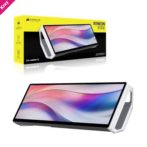 Corsair XENEON EDGE 14.5' LCD Touchscreen - White, 2560x720@60Hz, HDMI/USB-C, 5-point touch, magnetic mount, detachable stand, vertical/horizontal use
