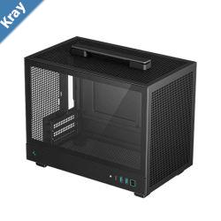 DeepCool CH160 UltraPortable MiniITX Case Mesh and Glass PanelsFull Sized Air Cooler Support Carry handle 336200283.5mm