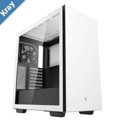 DeepCool CH510 White MidTower ATX Case Tempered Glass 1 x 120mm Fan 2 x 3.5 Drive Bays 7 x Expansion Slots