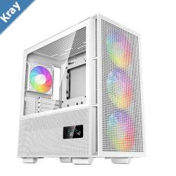 DeepCool CH560 DIGITAL White High Airflow MidTower Case MiniITX MicroATX ATX EATX Magnetic Hybrid MeshTempered Glass 3 PreInstalled 140mm