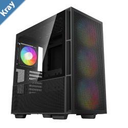 DeepCool CH560 HighAirflow MidTower Case MiniITX MicroATX ATX EATX Magnetic Hybrid Mesh Tempered Glass 3 PreInstalled 140mm ARGB Fans