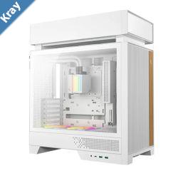 DeepCool CL6600 WH Innovative Compamentalized Compact ATX Case Preinstalled 360mm Liquid Cooler  Dual ARGB Fans