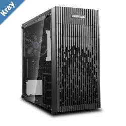 DeepCool MATREXX 30 Full Tempered Glass Side Panel MATX Case 1x 120mm Black Fan Graphics Card Up To 250mm