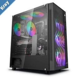 DeepCool MATREXX 55 MESH ADDRGB 4F Mesh Panel Tempered Glass Case 4 Preinstalled ARGB Fans