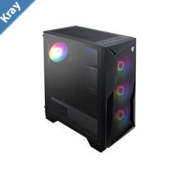 MSI MAG FORGE 130A AIRFLOW ATX Case 2x USB 5Gbps 1x Micin  Audioout 1x LED 3x 2.5 2x 2.53.5 ATX  MicroATX  MiniITX