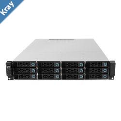 TGC Rack Mountable Server Chassis 2U 650mm 12x 3.5 HotSwap Bays 2x 2.5 Fixed Bays up to EATX Motherboard 7x LP PCIe 2U PSU Required