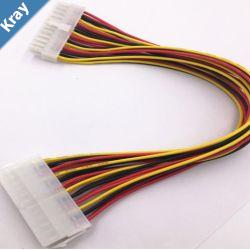 8ware 24 Pin ATX Power Supply Extension Cable Sleeved 30cm Male to Female 204 Pin Power Supply to Motherboard