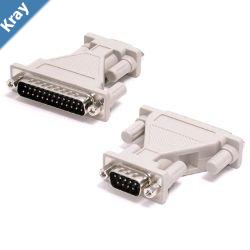 8Ware DSUB DB 25pin to DB 9pin Male to Male Adapter