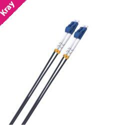 8ware 1.5m LC-LC OS2 Single Mode Dual-Core Fibre Optic Cable UPC Duplex Armoured Low Smoke Zero Halogen (LSZH) Jacket Black