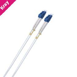 8ware 1.5m LC-LC OS2 Single Mode Dual-Core Fibre Optic Cable UPC Duplex Armoured Low Smoke Zero Halogen (LSZH) Jacket White