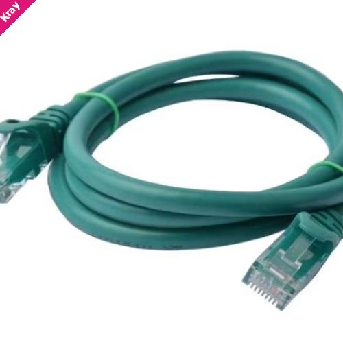 8Ware CAT6 Cable 1m - Green Premium RJ45 Ethernet Network LAN UTP Patch Cord 26AWG CU Jacket