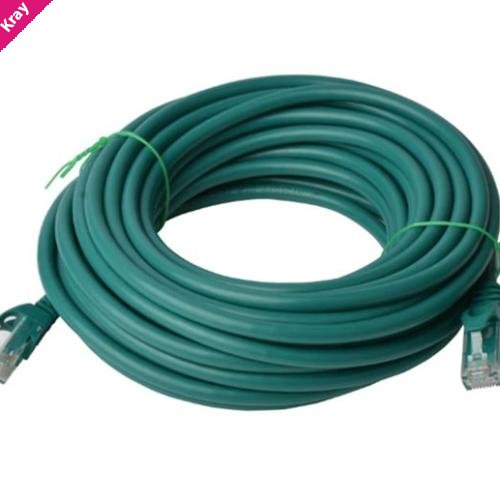 8Ware CAT6 Cable 30m - Green Premium RJ45 Ethernet Network LAN UTP Patch Cord 26AWG CU Jacket