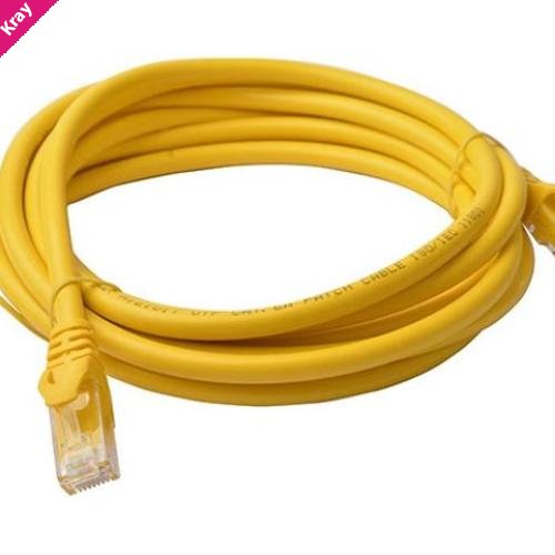 8Ware CAT6 Cable 3m - Yellow Premium RJ45 Ethernet Network LAN UTP Patch Cord 26AWG CU Jacket