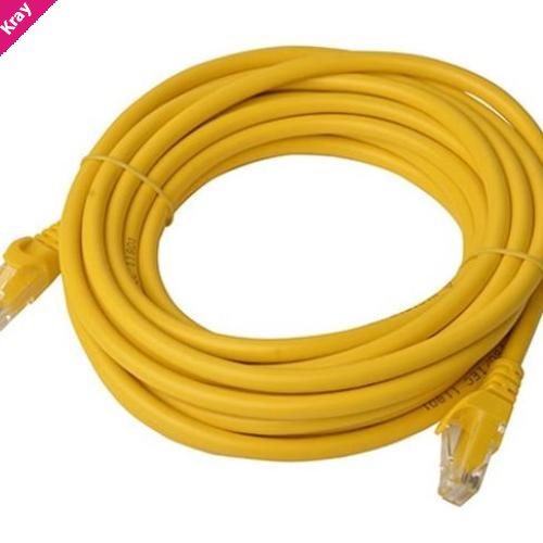 8ware CAT6 Cable 5m - Yellow Premium RJ45 Ethernet Network LAN UTP Patch Cord 26AWG CU Jacket